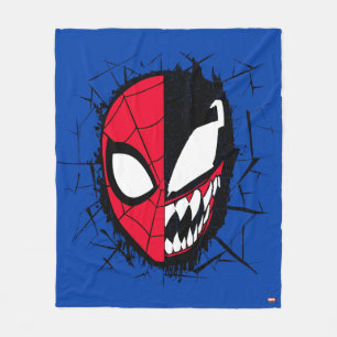 Spider-Man Dual Spider-Man & Venom Face Fleece Blanket