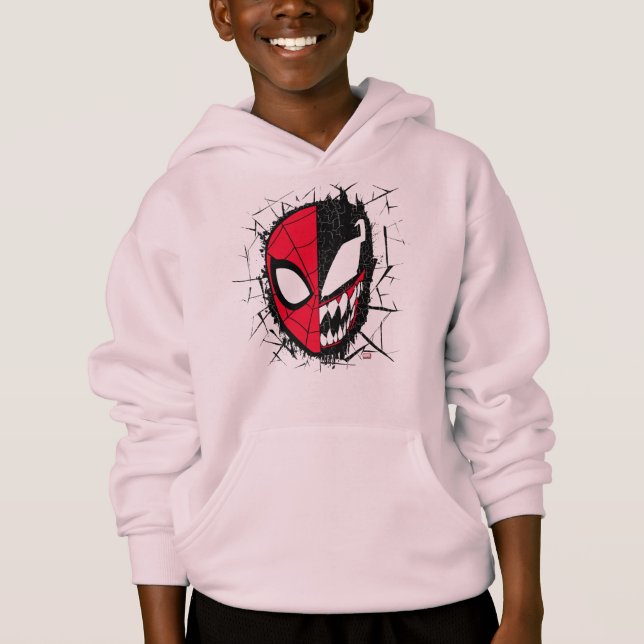 Spider-Man | Dual Spider-Man & Venom Face Hoodie (Front)