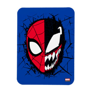 Spider-Man   Dual Spider-Man & Venom Face Magnet