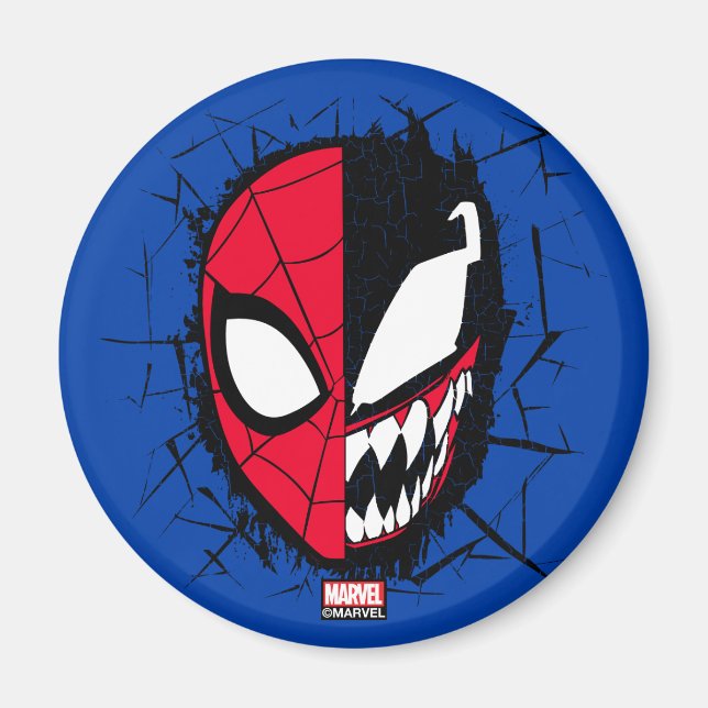 Spider-Man | Dual Spider-Man & Venom Face Magnet (Front)