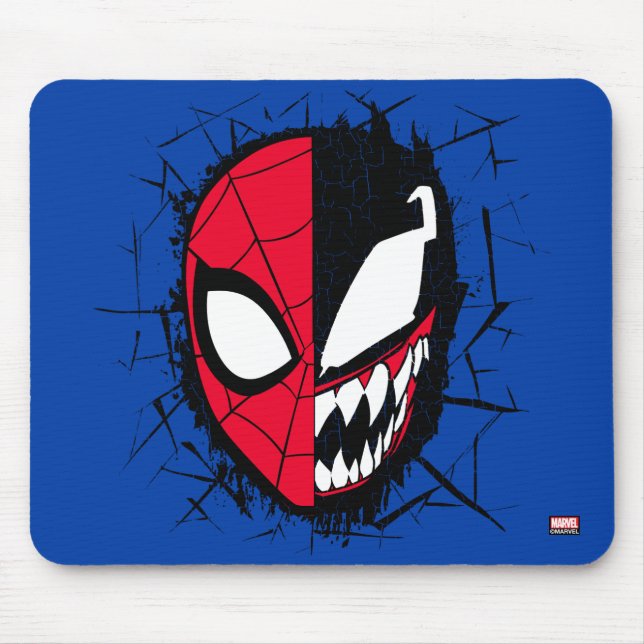 Spider-Man | Dual Spider-Man & Venom Face Mouse Pad (Front)