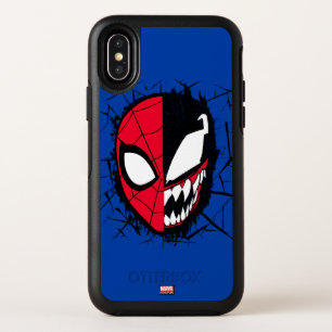 Spider-Man   Dual Spider-Man & Venom Face OtterBox Symmetry iPhone X Case