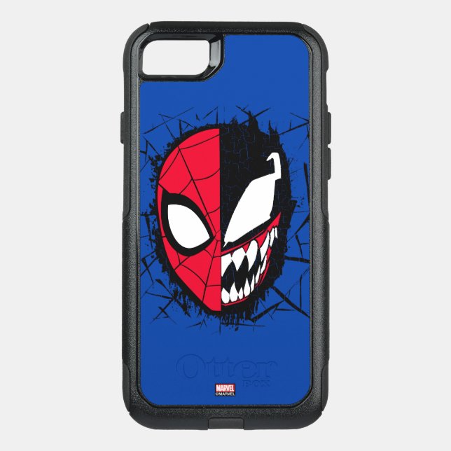 Spider-Man | Dual Spider-Man & Venom Face Otterbox iPhone Case (Back)