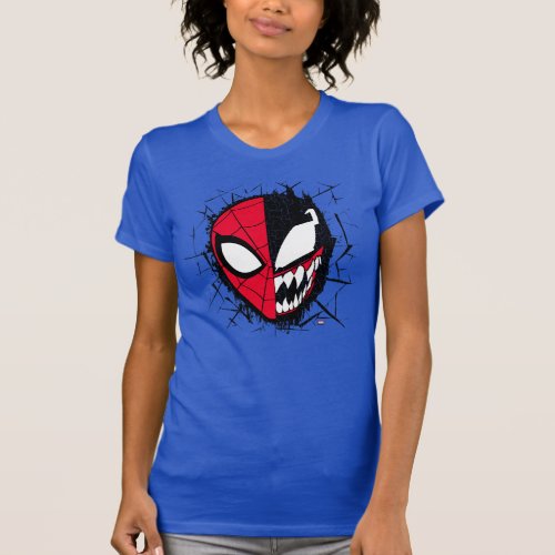 Spider_Man  Dual Spider_Man  Venom Face T_Shirt