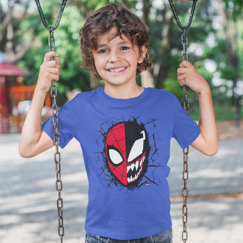 Spider-man | Dual Spider-man & Venom Face T-shirt by spidermanclassics at Zazzle