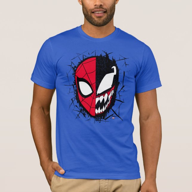 Spider-Man | Dual Spider-Man & Venom Face T-Shirt (Front)