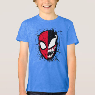 Spider-Man Dual Spider-Man & Venom Face Tri-Blend Shirt