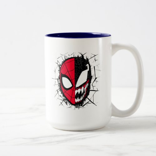 Spider_Man  Dual Spider_Man  Venom Face Two_Tone Coffee Mug