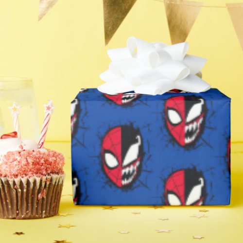 Spider_Man  Dual Spider_Man  Venom Face Wrapping Paper