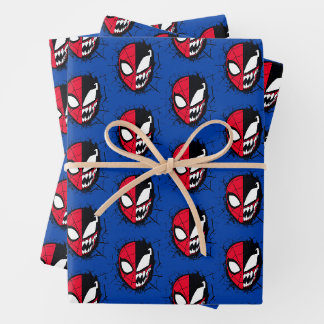Spider-Man | Dual Spider-Man & Venom Face Wrapping Paper Sheets