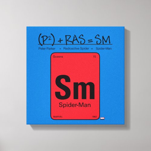 Spider_Man Element Scientific Formula Canvas Print