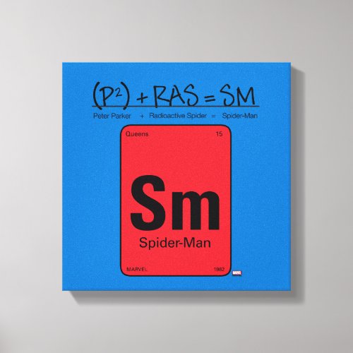 Spider_Man Element Scientific Formula Canvas Print