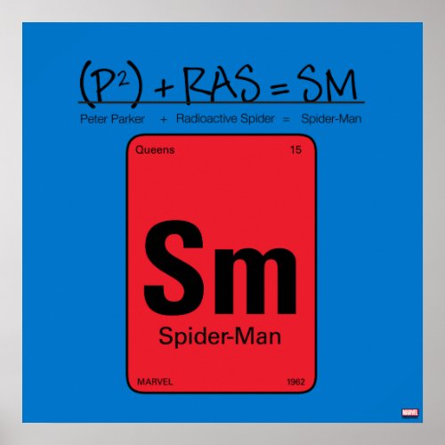 Spider_Man Element Scientific Formula Poster
