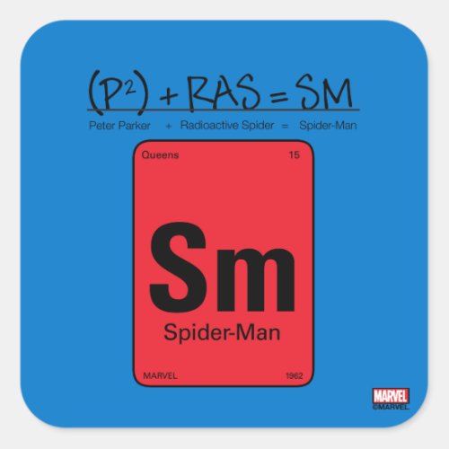 Spider_Man Element Scientific Formula Square Sticker