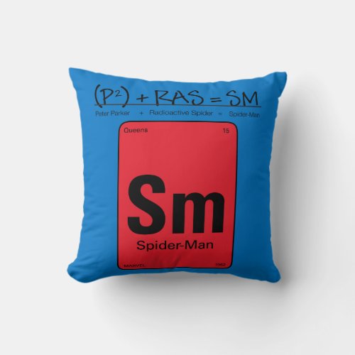 Spider_Man Element Scientific Formula Throw Pillow