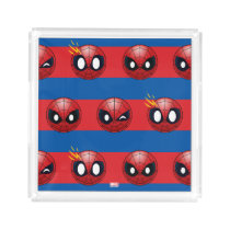 Spider-Man Emoji Stripe Pattern Acrylic Tray