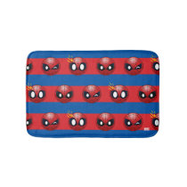 Spider-Man Emoji Stripe Pattern Bathroom Mat