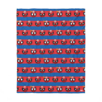 Spider-Man Emoji Stripe Pattern Fleece Blanket