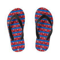 Spider-Man Emoji Stripe Pattern Kid's Flip Flops