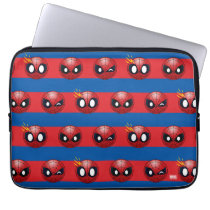 Spider-Man Emoji Stripe Pattern Laptop Sleeve