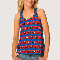 Spider-Man Emoji Stripe Pattern Tank Top