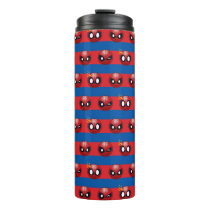 Spider-Man Emoji Stripe Pattern Thermal Tumbler