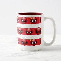 Spider-Man Emoji Stripe Pattern Two-Tone Coffee Mug