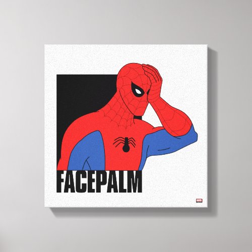 Spider_Man Facepalm Meme Graphic Canvas Print