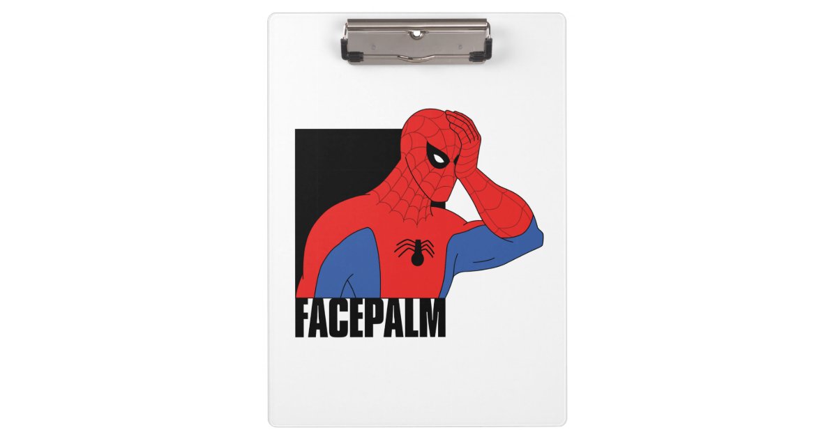 SpiderMan Facepalm Meme Graphic Clipboard Zazzle