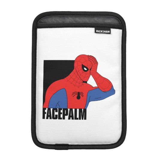 Spider-Man Facepalm Meme Graphic iPad Mini Sleeve (Front)
