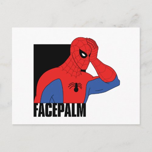 Spider_Man Facepalm Meme Graphic Postcard