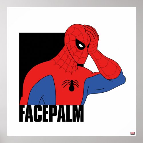 Spider_Man Facepalm Meme Graphic Poster