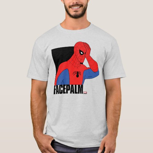 Spider_Man Facepalm Meme Graphic T_Shirt