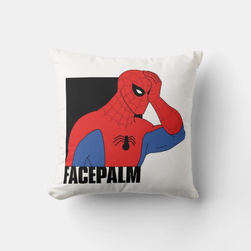 Spider_Man Facepalm Meme Graphic Throw Pillow