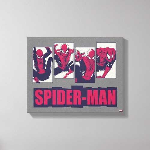 Spider_Man Four Panel Pose Graphic Canvas Print