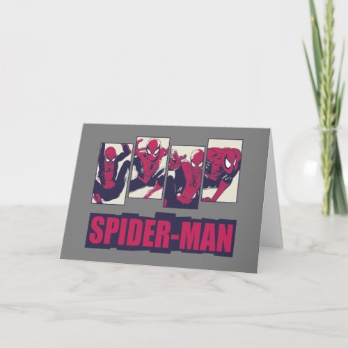 Spider_Man Four Panel Pose Graphic Card