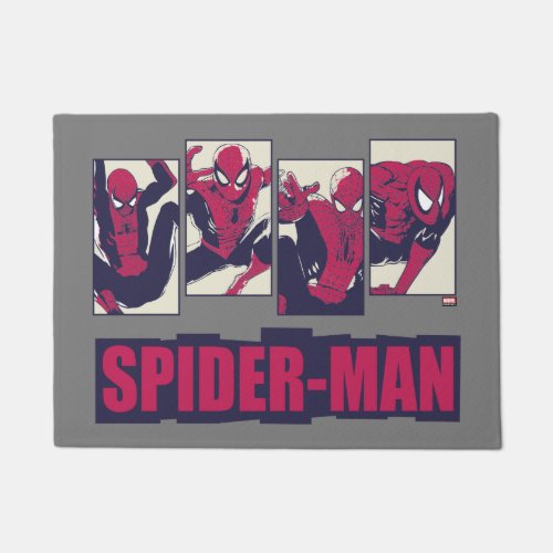 Spider_Man Four Panel Pose Graphic Doormat