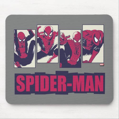Spider_Man Four Panel Pose Graphic Mouse Pad