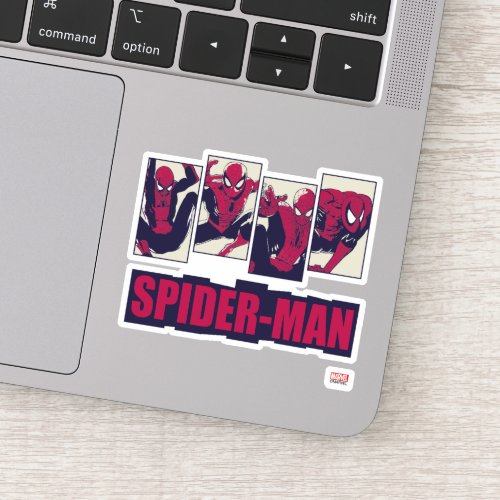 Spider_Man Four Panel Pose Graphic Sticker