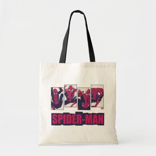 Spider_Man Four Panel Pose Graphic Tote Bag