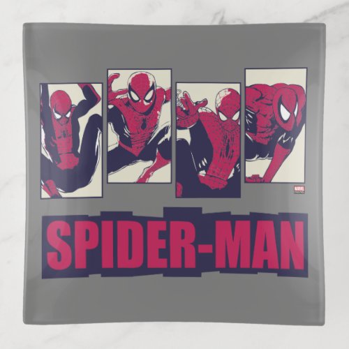 Spider_Man Four Panel Pose Graphic Trinket Tray
