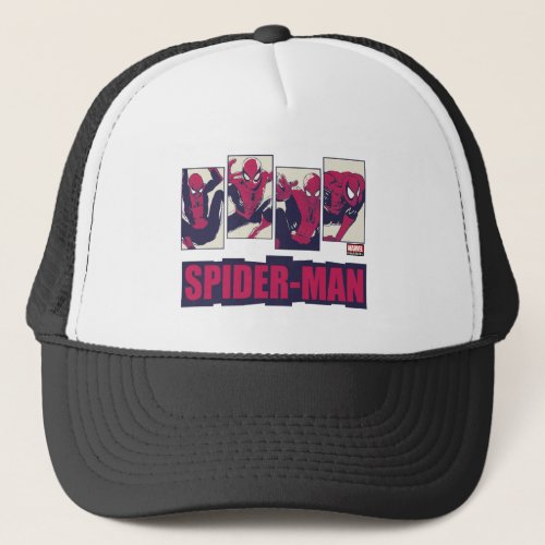 Spider_Man Four Panel Pose Graphic Trucker Hat