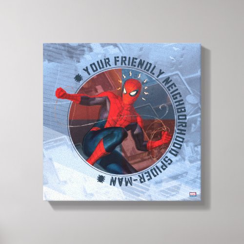 Spider_Man  Friendly Neighborhood Spider_Man Art Canvas Print