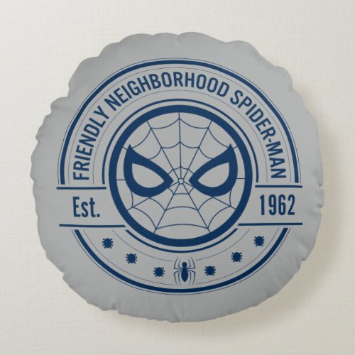 Spider_Man  Friendly Neighborhood Spider_Man Logo Round Pillow