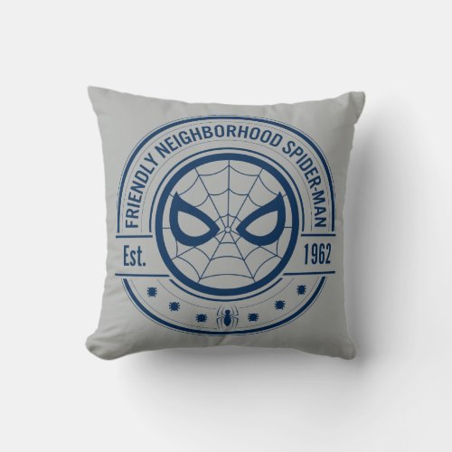 Spider_Man  Friendly Neighborhood Spider_Man Logo Throw Pillow