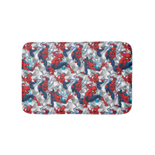 Spider-Man   Geometric Character Art Pattern Bath Mat
