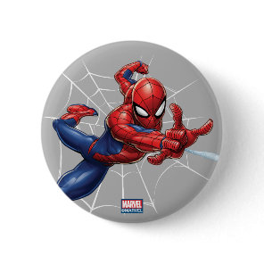 Spider-Man | Geometric Character Art Pattern Button