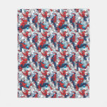 Spider-Man | Geometric Character Art Pattern Fleece Blanket