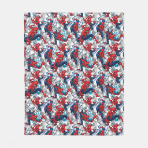Spider-Man Geometric Character Art Pattern Fleece Blanket