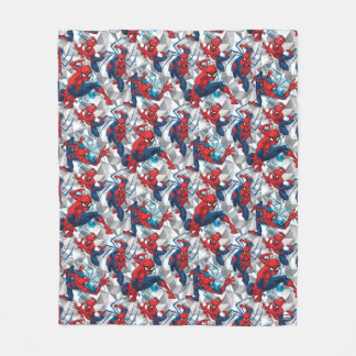 Spider-Man | Geometric Character Art Pattern Fleece Blanket